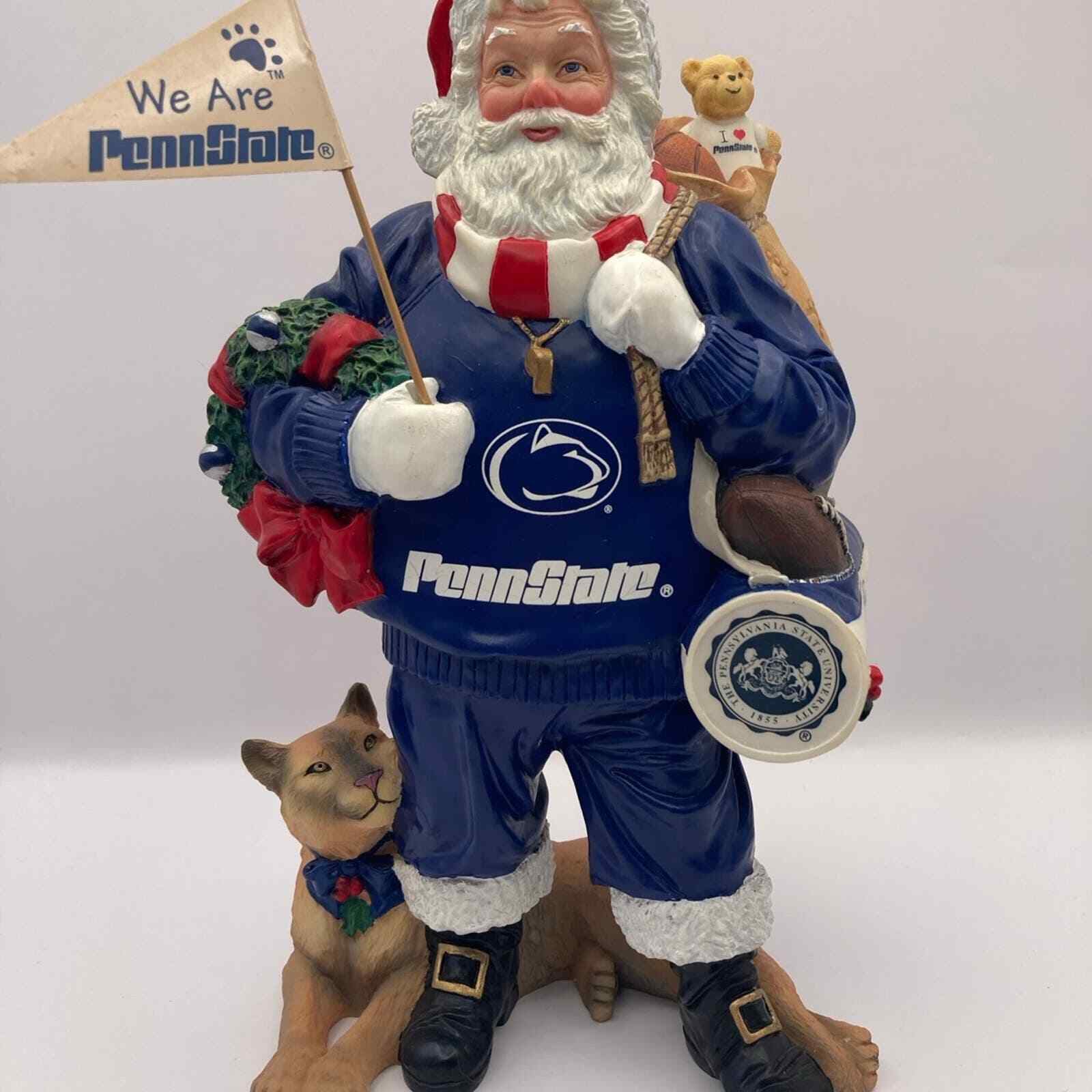 Danbury Mint Penn State Football Santa Claus Figure PSU Christmas Fan Statue