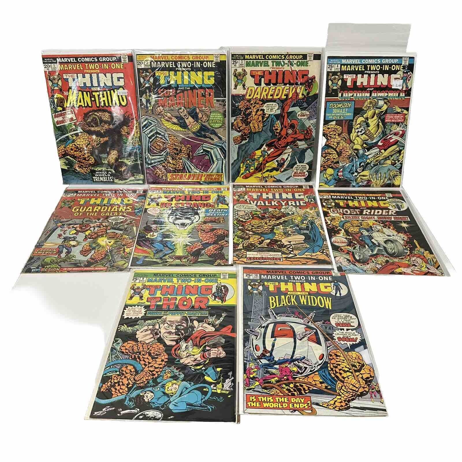 Marvel Two In One 1 Through 10 , Thing / Man-Thing / Sub-Mariner Lot Of 10 Books