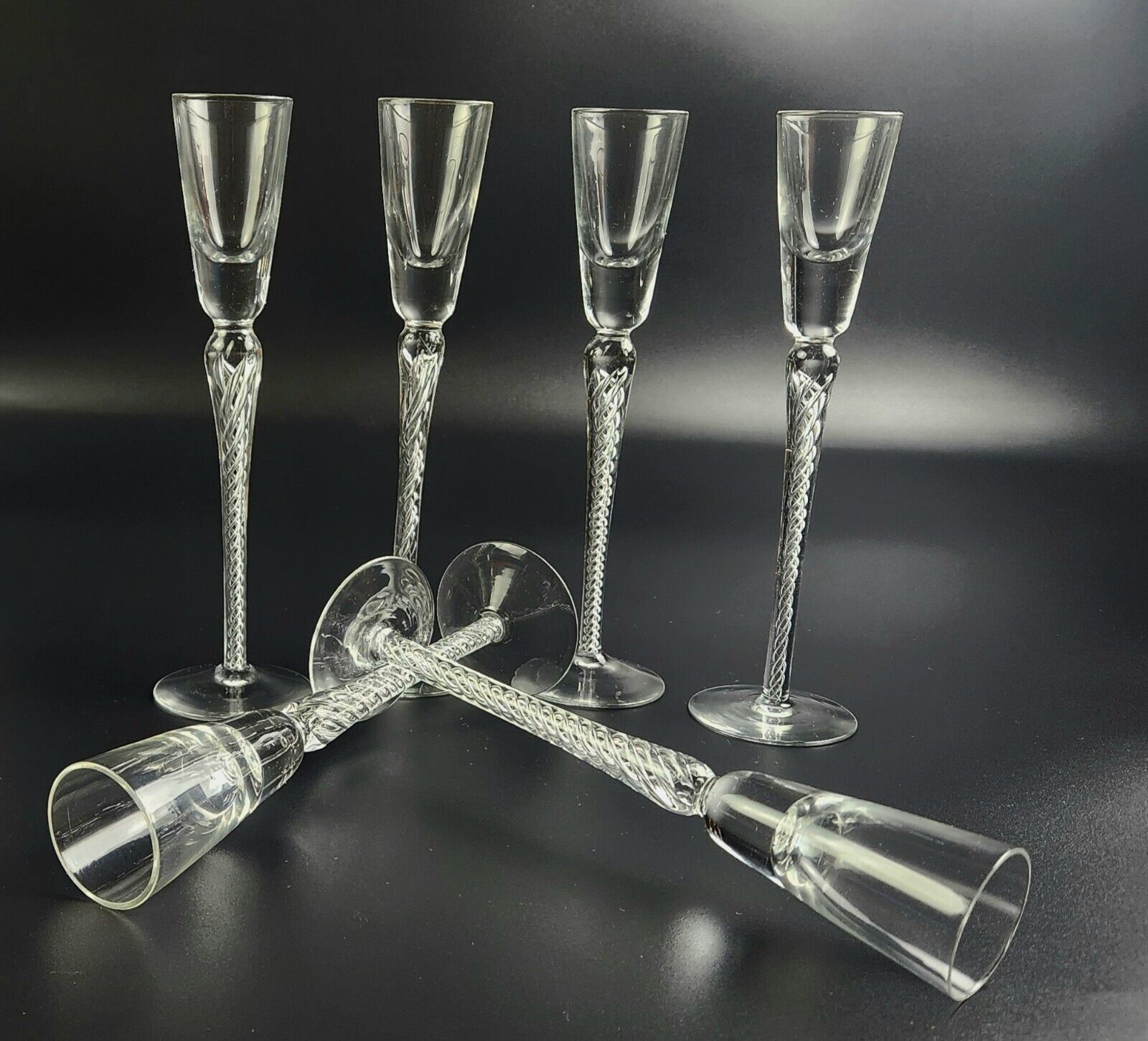 Vintage - Set of 6 - Stunning Cordial Glass Boc270 by BOHEMIA CRYSTAL-CRYSTALEX