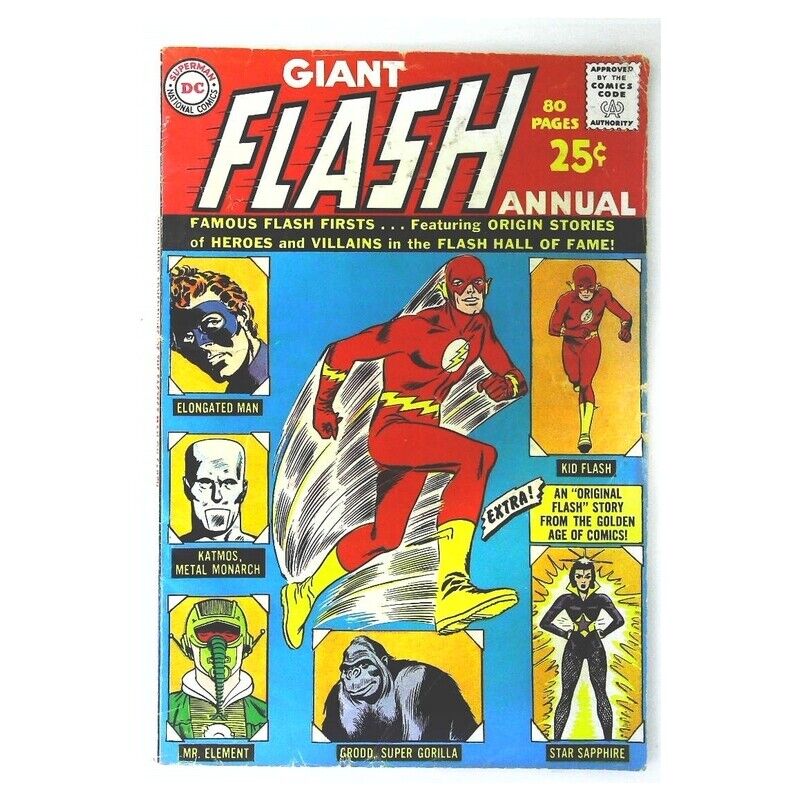 Flash (1959 series) Annual #1 in Very Good + condition. DC comics [o 
