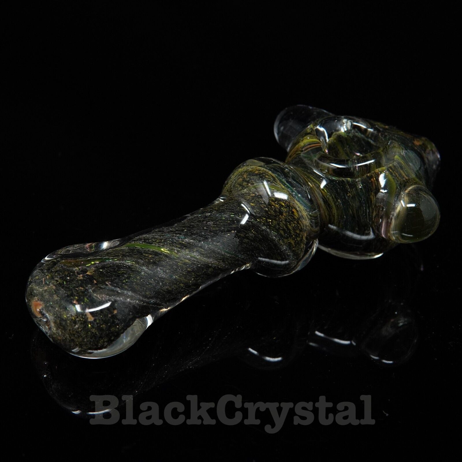 6 inch Handmade Heavy Thick Dark Black Marble Tobacco Smoking Bowl Glass Pipes