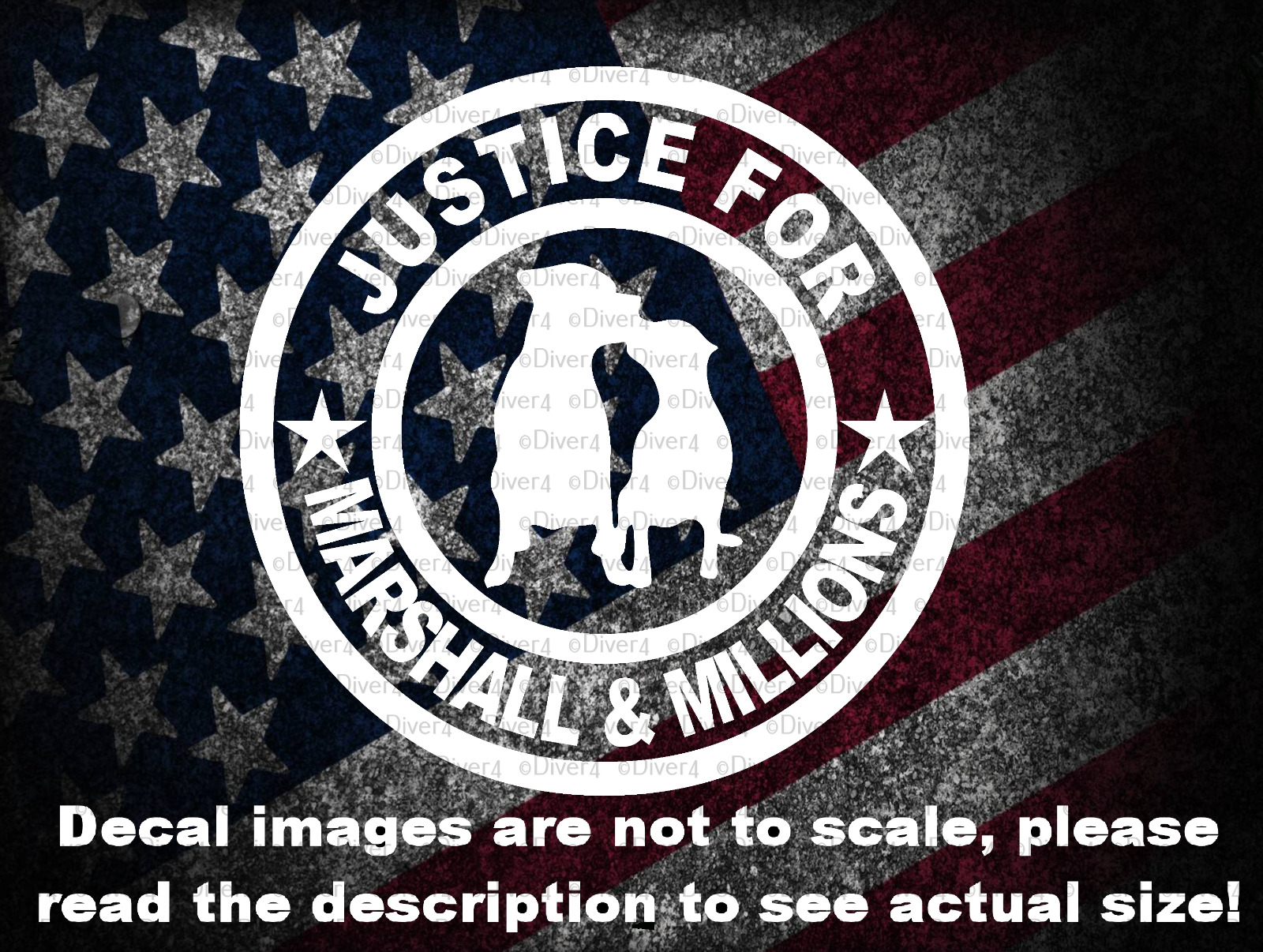 Justice For Marshall & Millions Cut Vinyl Decal Sticker US Made US Seller
