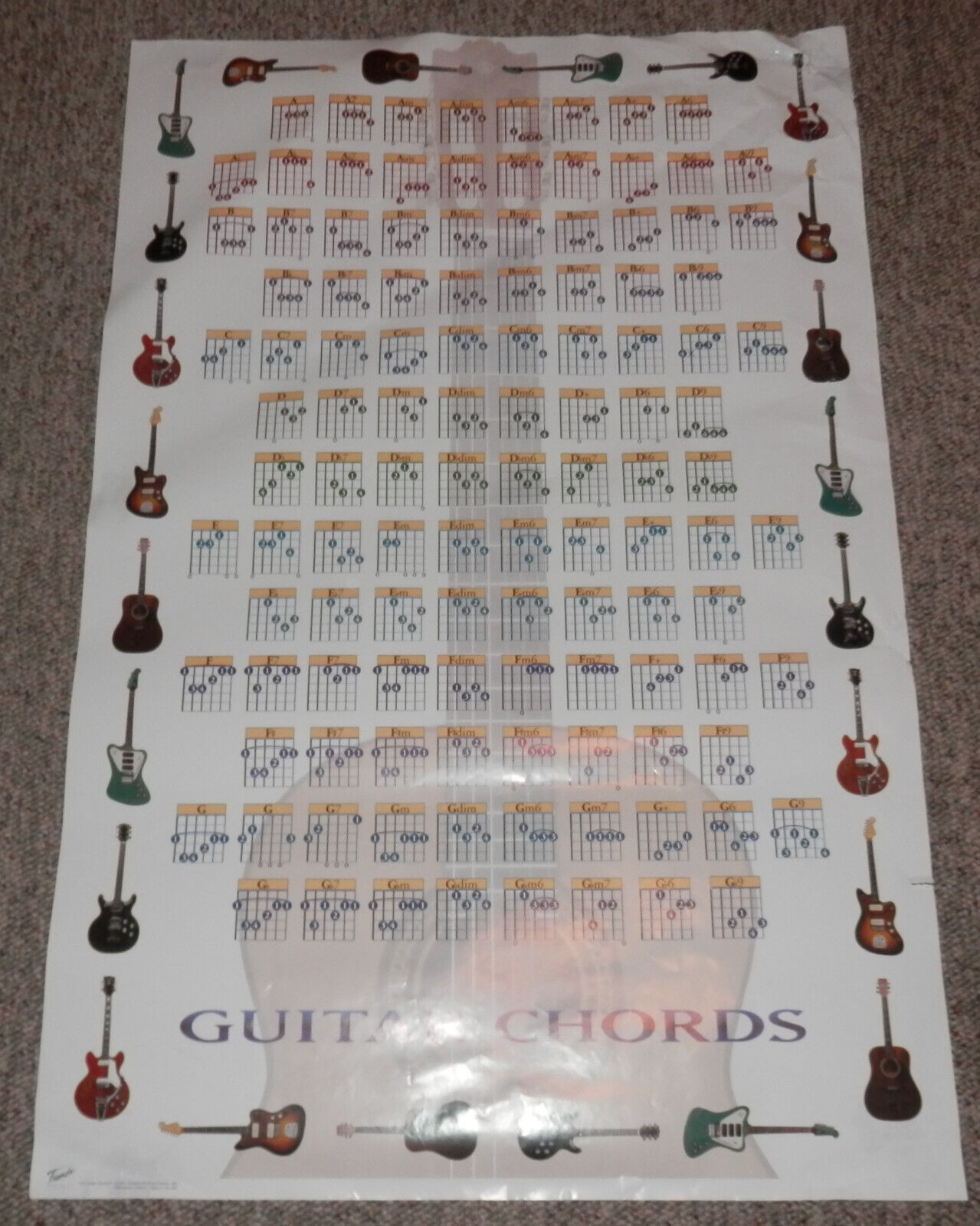 Trends 1997 Guitar Chords Poster 22\