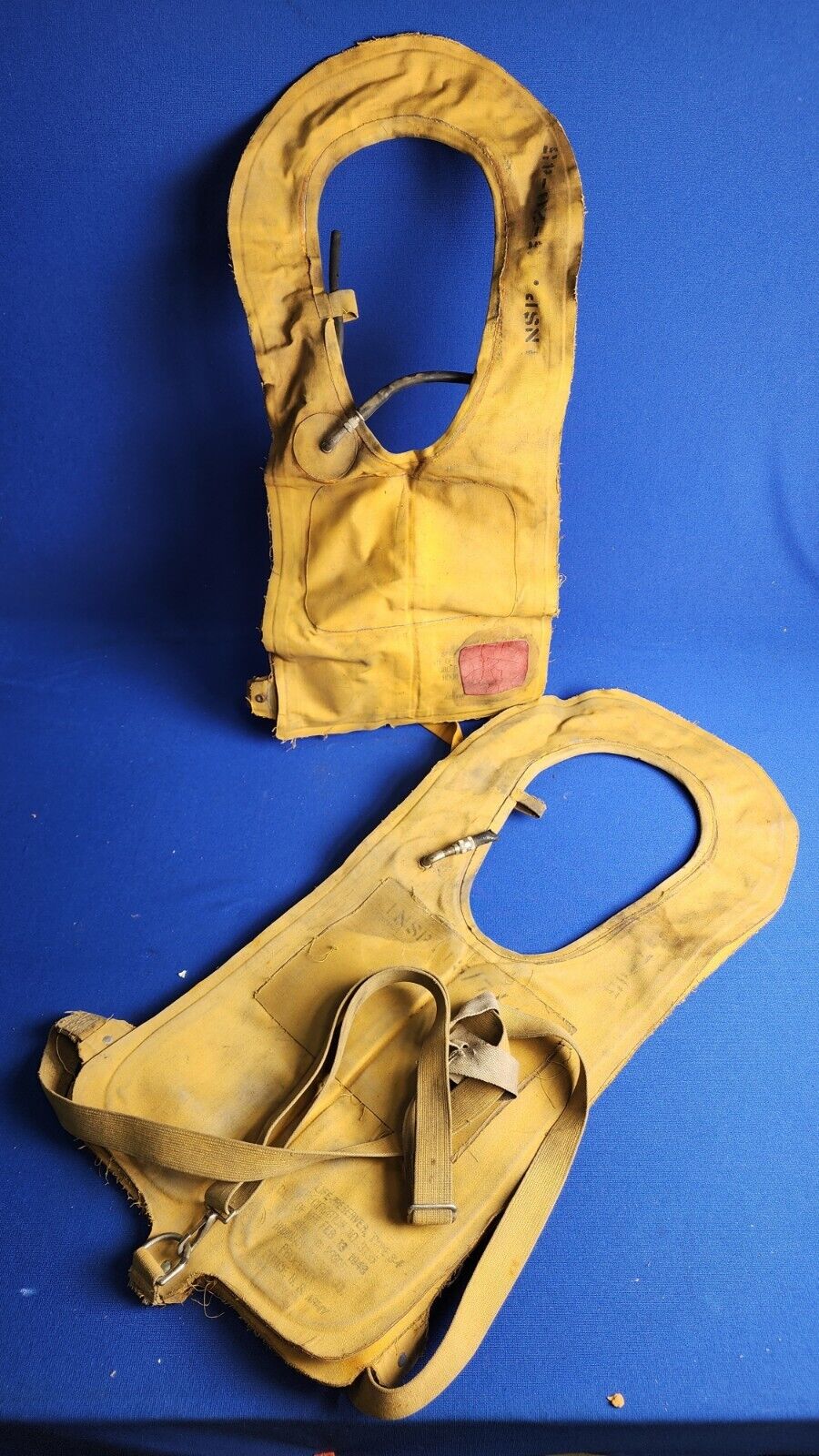 Lot of 2 WWII US Army Air Force Vest Life Preserver Jacket WW2 Vintage Military