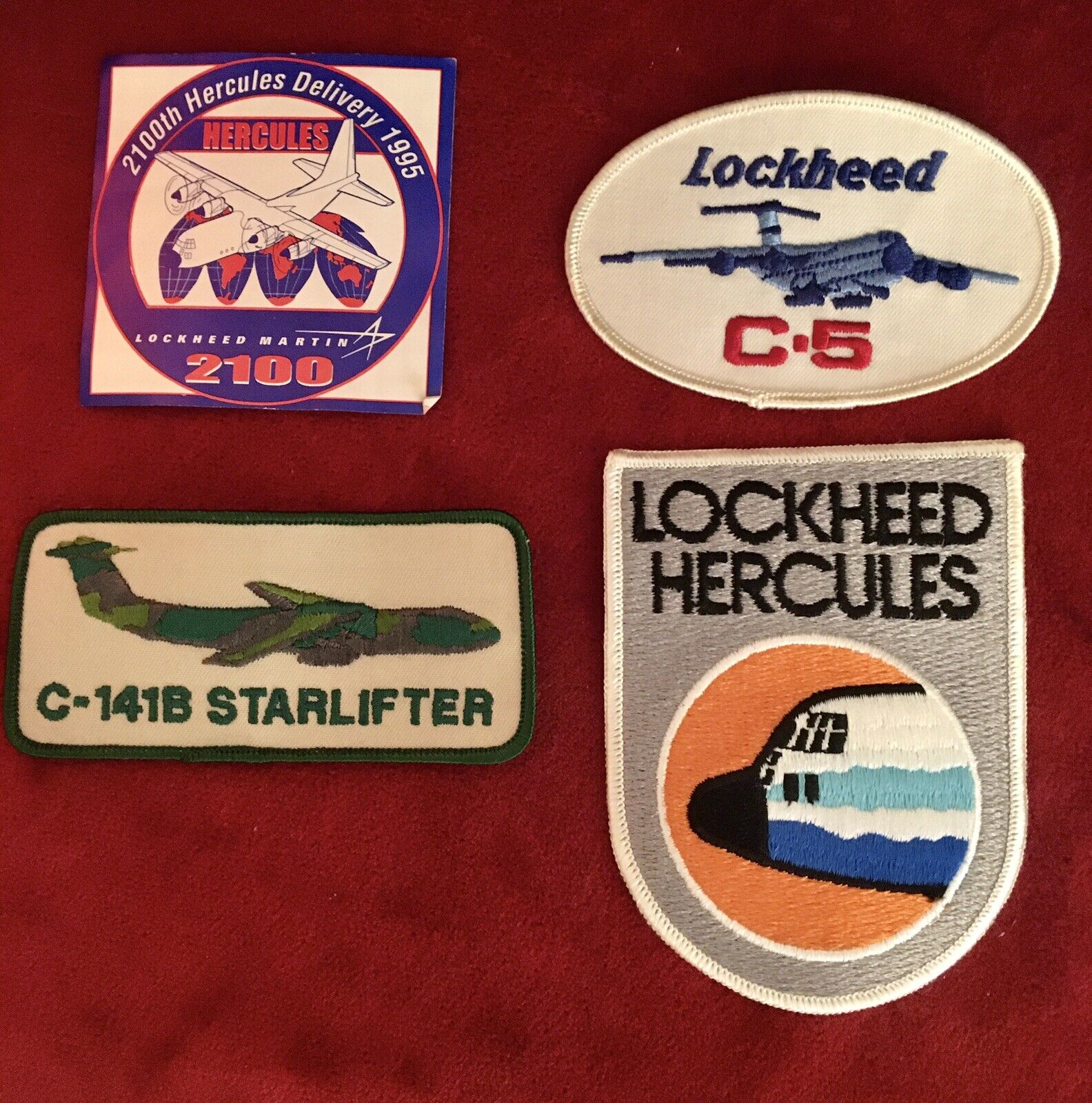 VTG Lockheed Patches & Decal Lot of 4