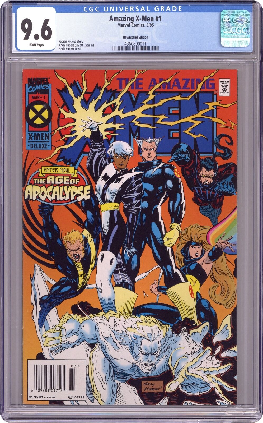 Amazing X-Men 1A.N CGC 9.6 Newsstand 1995 4360890011