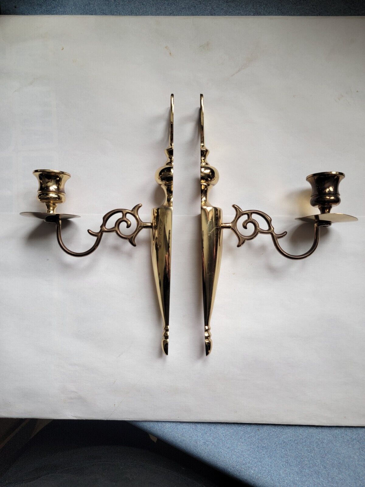 Pair Of American Museum Collection Baldwin Brass Sconce 7451 Wall Candle