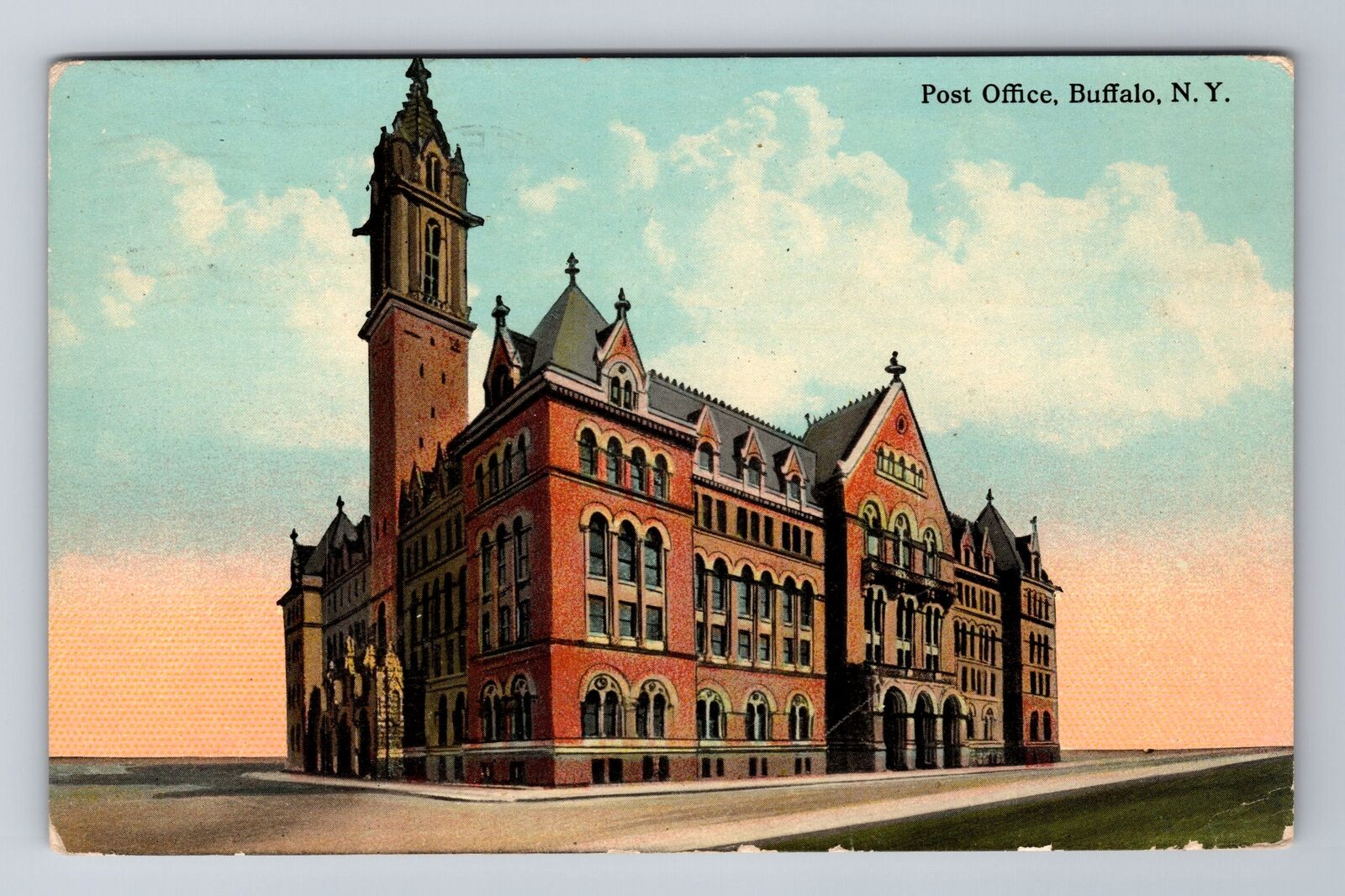 Buffalo NY-New York, United States Post Office, Antique, Vintage c1916 Postcard