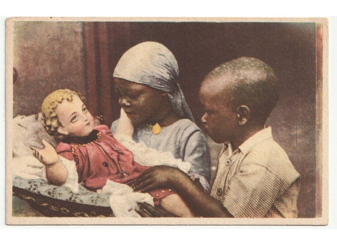 1959 Card Religious Tableware Christmas Children Jesus Child Series Africa