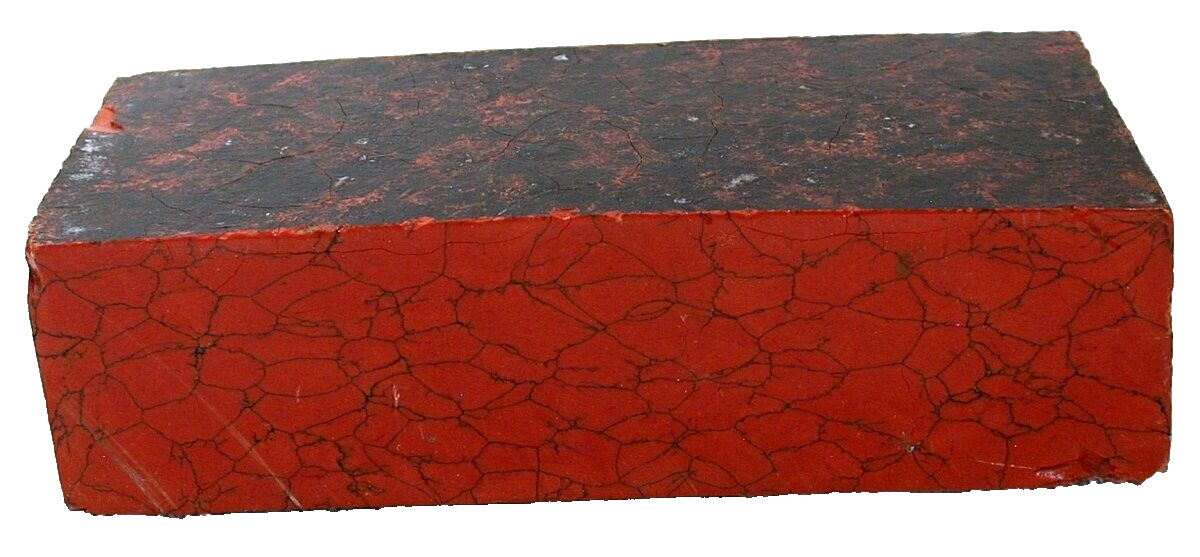 5 Pound 6.2 Ounce 2444 Gram Red Coral Spiderweb Resin Block Carve Cab Rough SB26