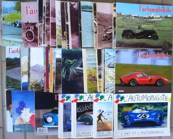 Rare Vintage Complete Collection French Racing Cars L'Automobiliste 1-62 Maeght
