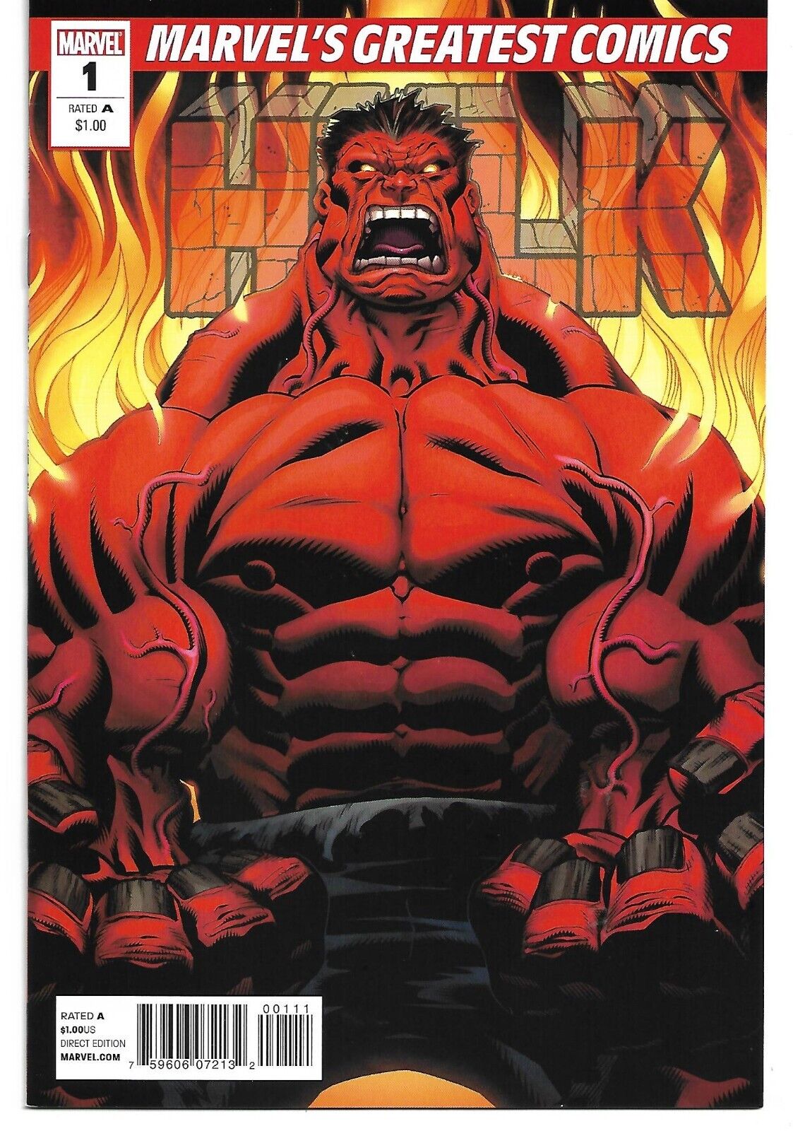 Red Hulk #1 (2010) NM Marvel\'s Greatest Comics Reprint Ed McGuinness