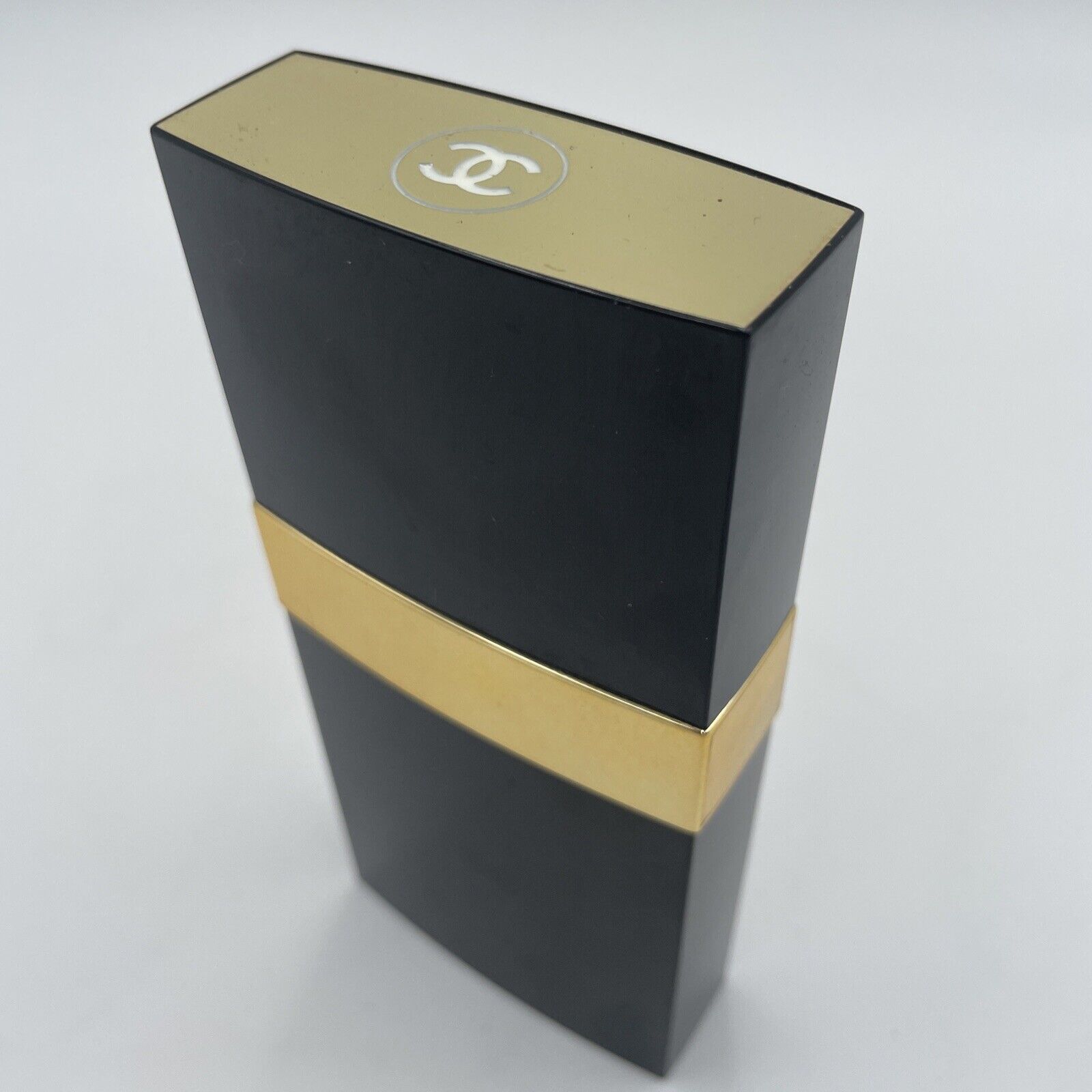 Vintage Rare Chanel Perfume Case 1980’s 1.7 Fl Oz Eau De Parfum Black Gold CC