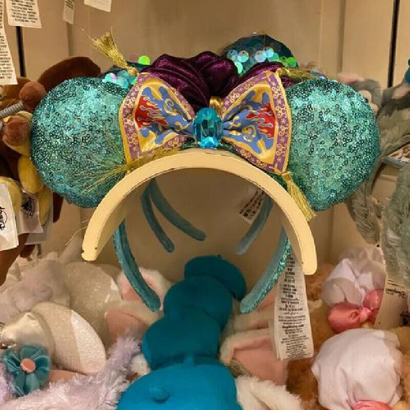 US Disney Parks Resort 2023 Spangle Headband Ears Minnie Arabian Jasmine Aladdin