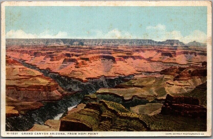 1924 GRAND CANYON Arizona Postcard Panoramic View \