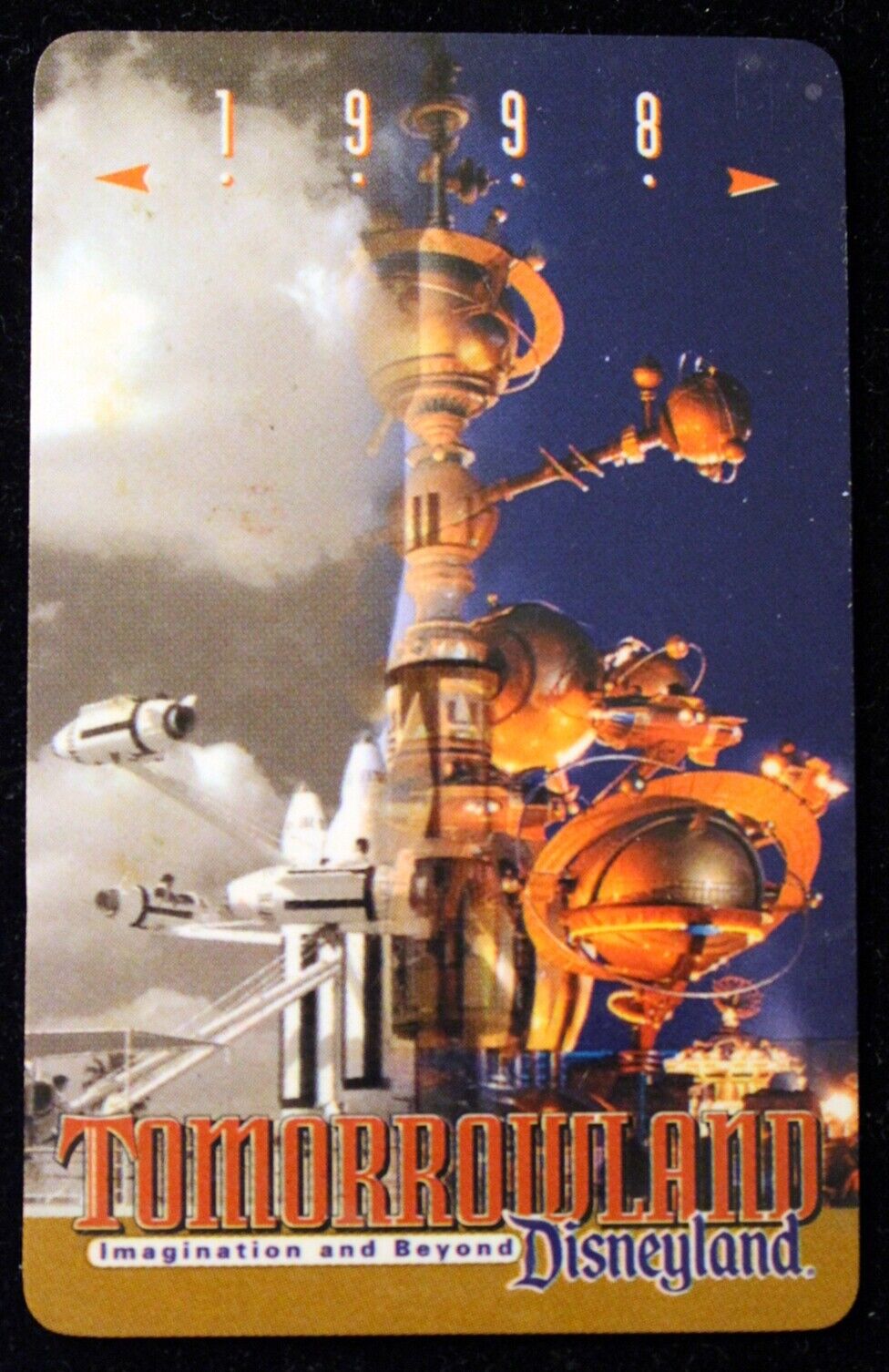 Disneyland ID Card 1998 Annual Passport Tomorrowland Rocket Jets Astro Orbiter