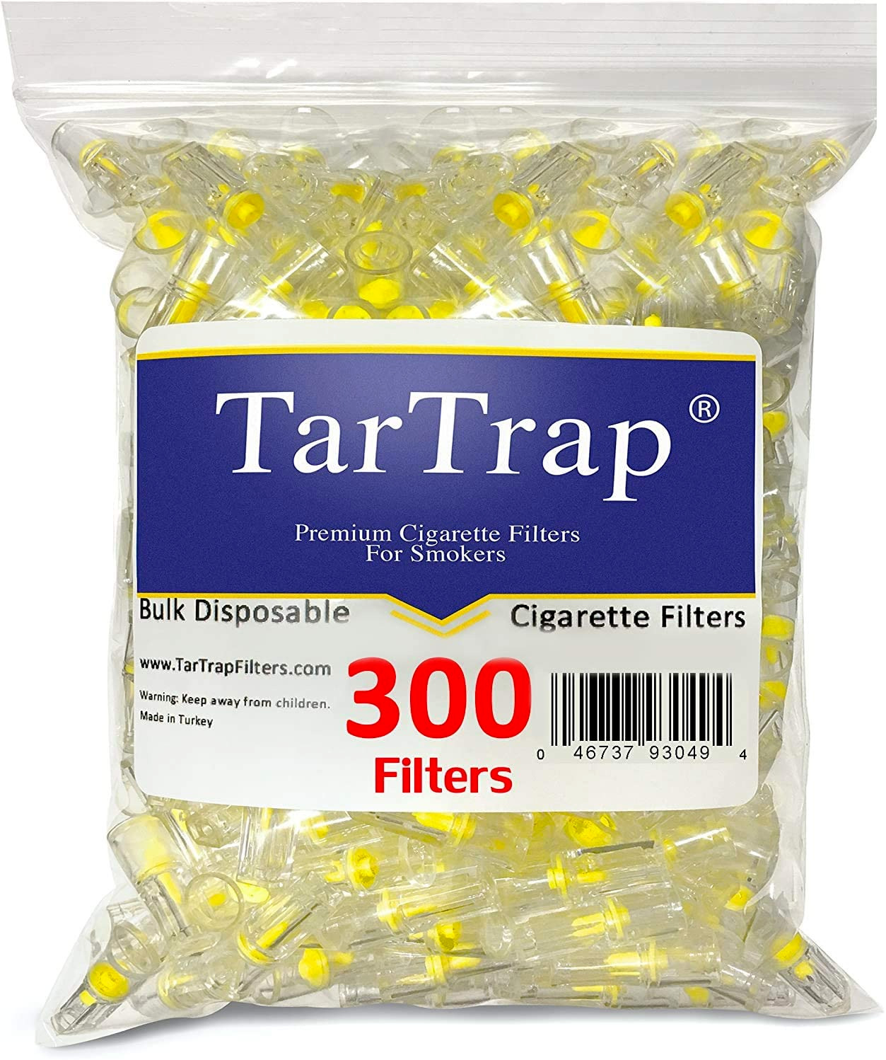 TarTrap Disposable Cigarette Filters - Bulk Economy Pack (300 Per Pack)