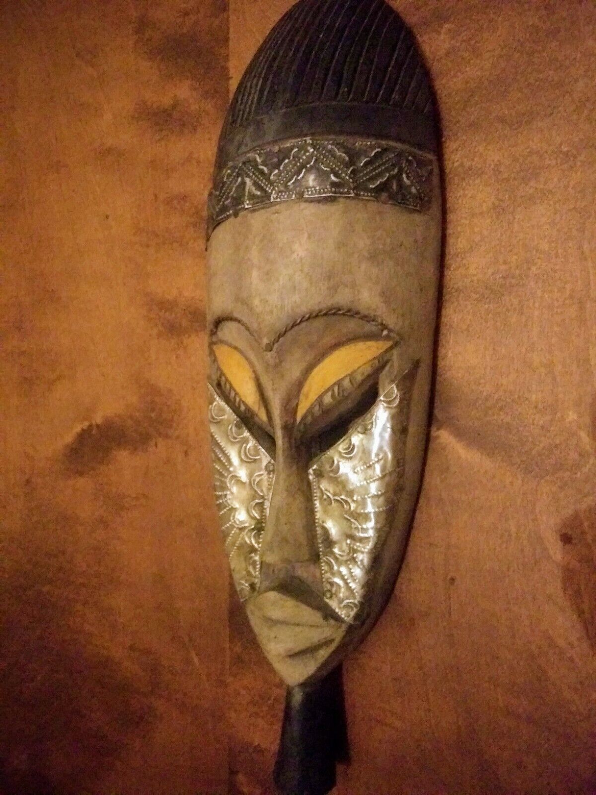 Large Traditional African Mask Handmade In Ghana 