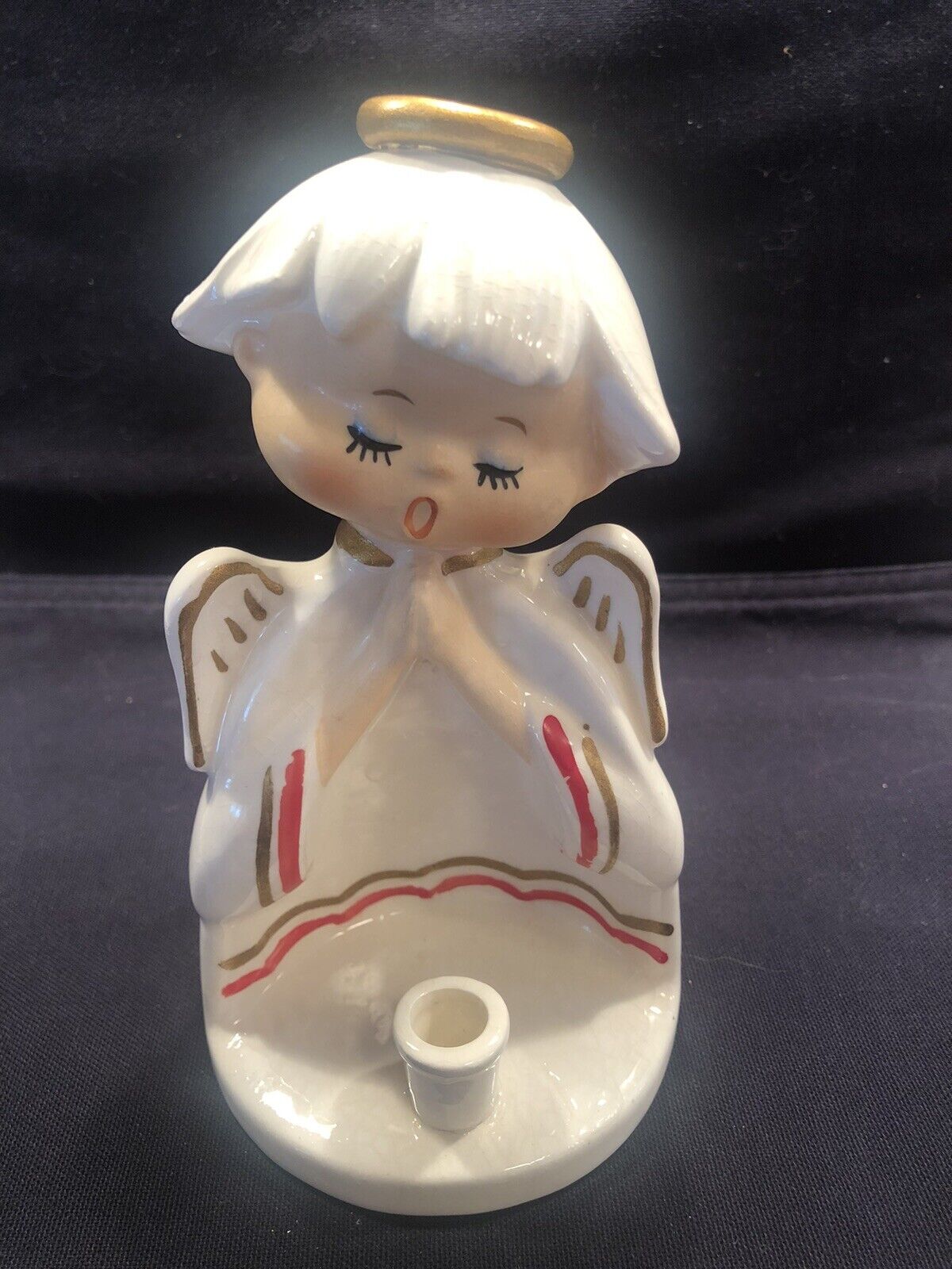 Vintage Christmas Inarco Angel Candleholder  6\