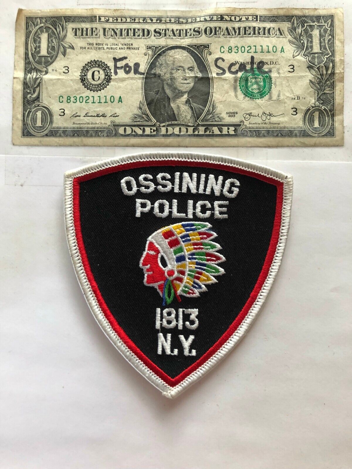Ossining New York Police Patch Un-sewn great condition  