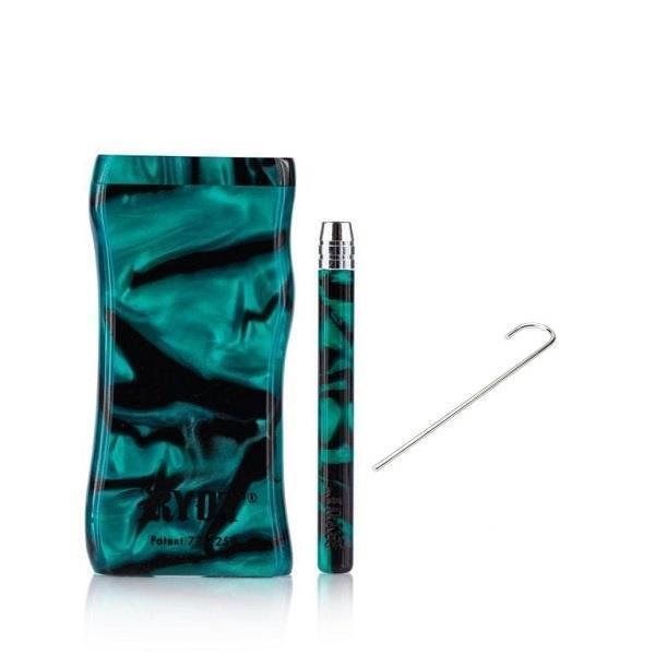 RYOT Acrylic Magnetic Dugout Box with Matching One Hitter Bat Taster Large GREEN