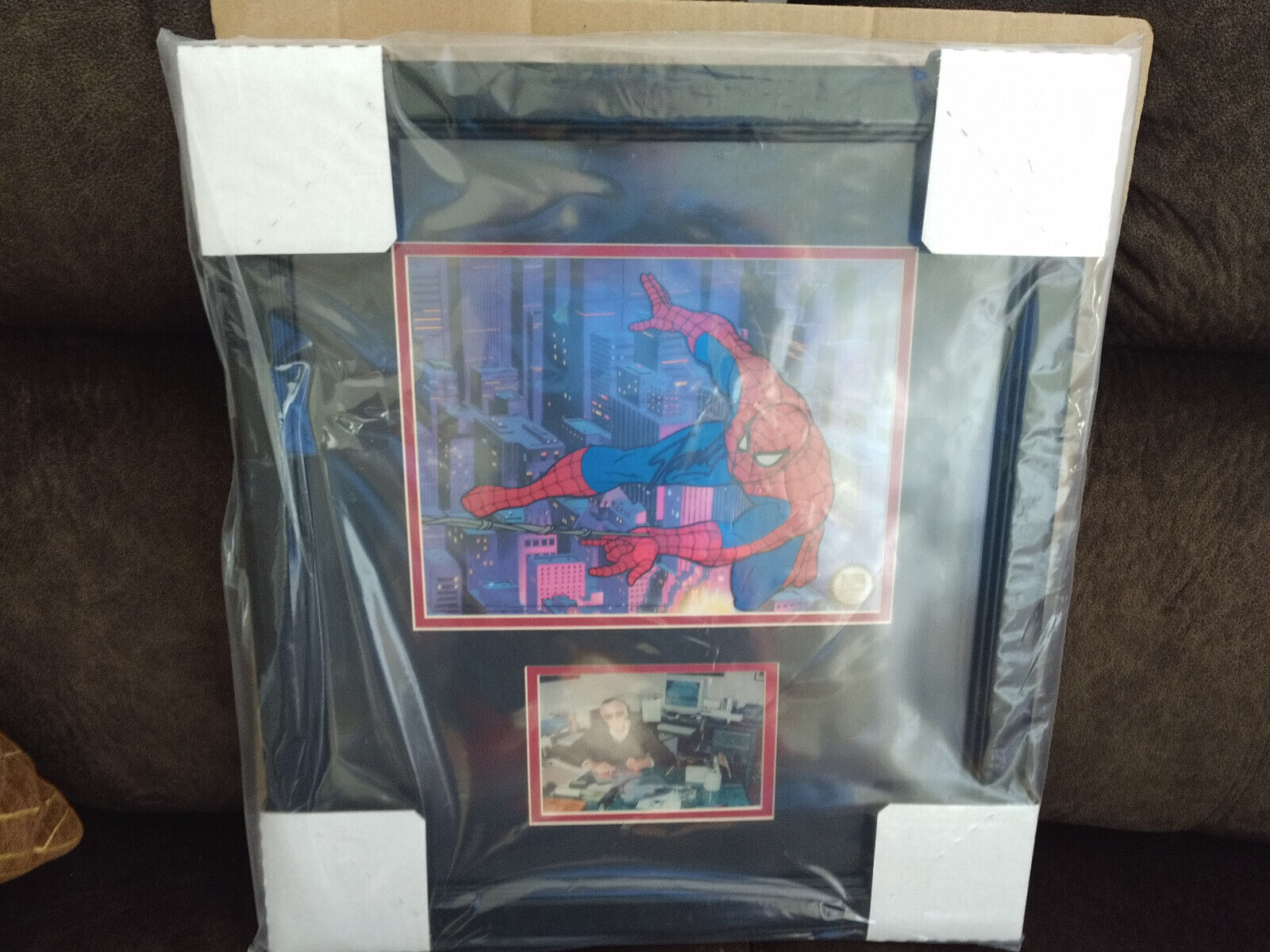 Spiderman Deluxe Sericel signed by Stan Lee with Certificate, NEW, Framed