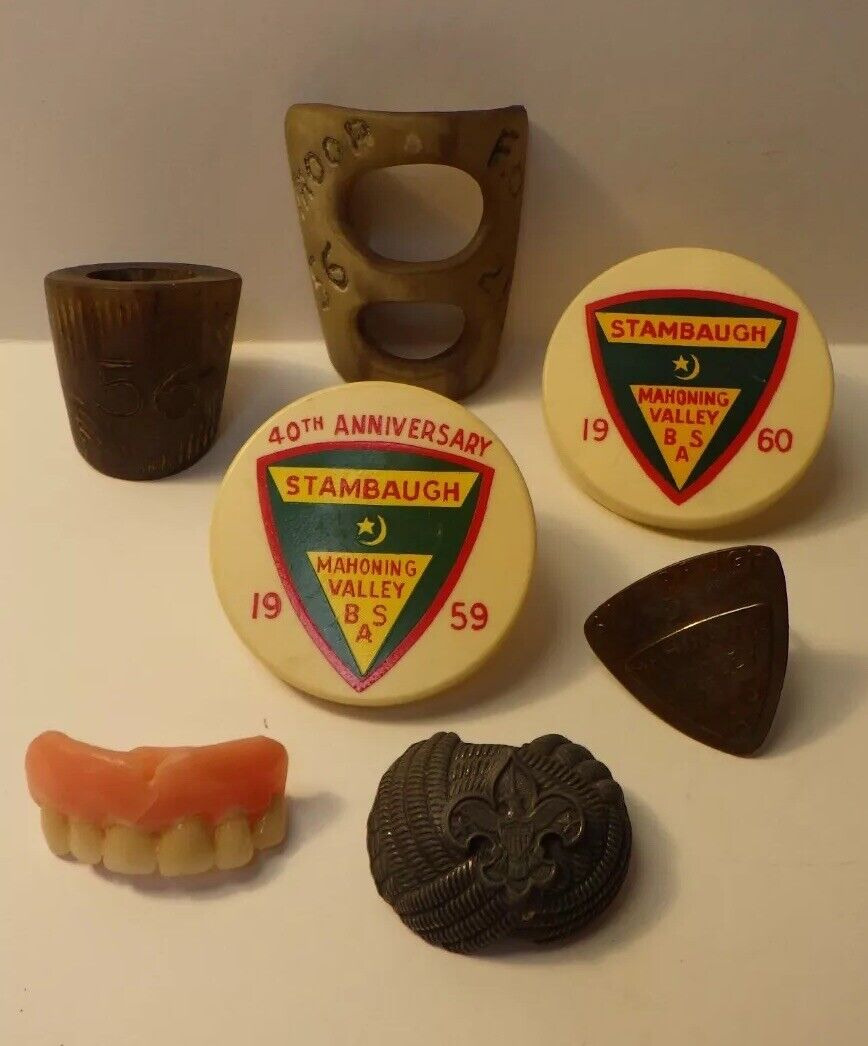 Lot Of 7 Vintage Late 1950s-Early 1960s BSA Neckerchief Slides  Stambaugh
