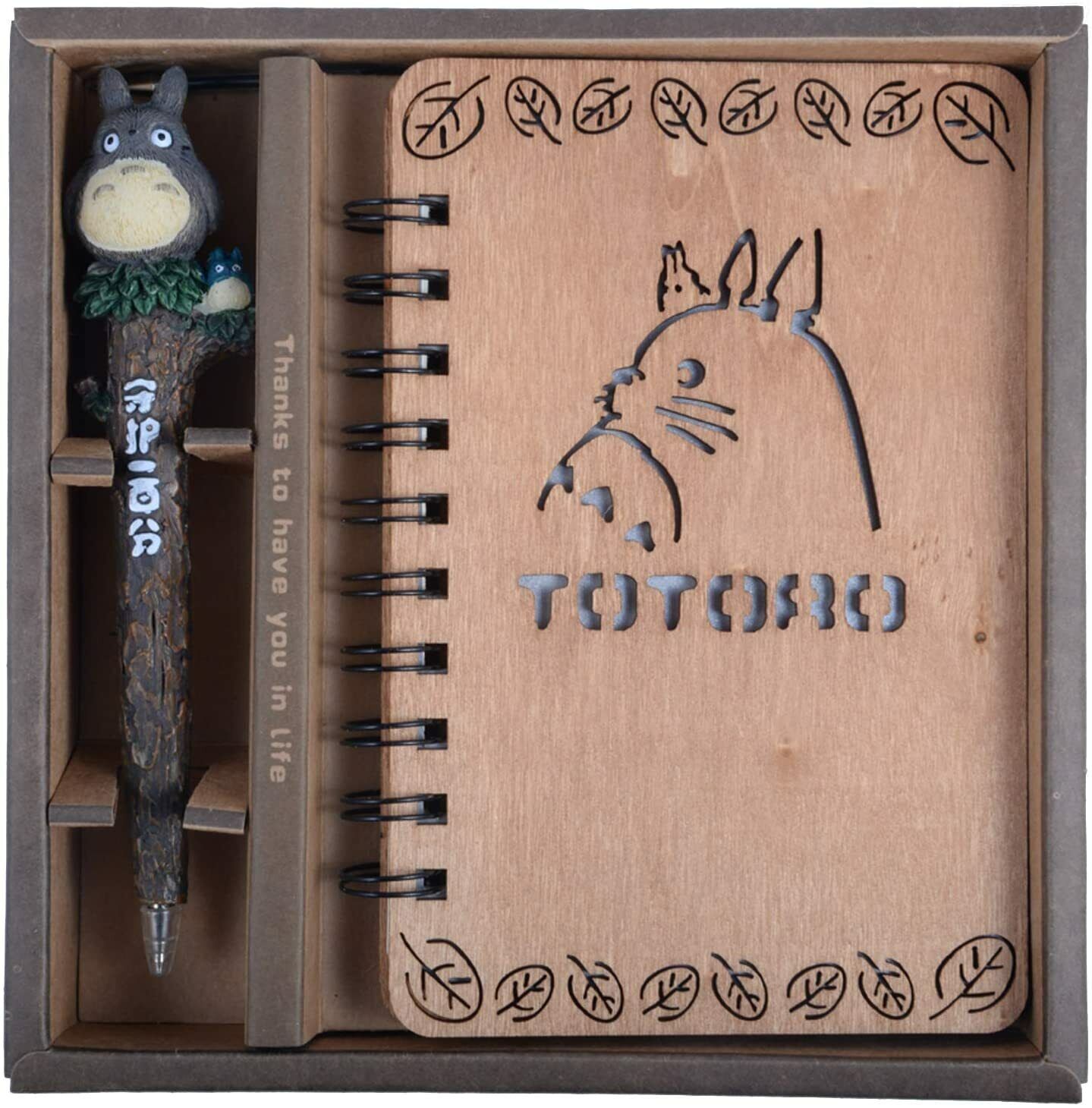 My Neighbor Totoro Vintage Wooden Cover Notebook Diary with Pen (Style B)