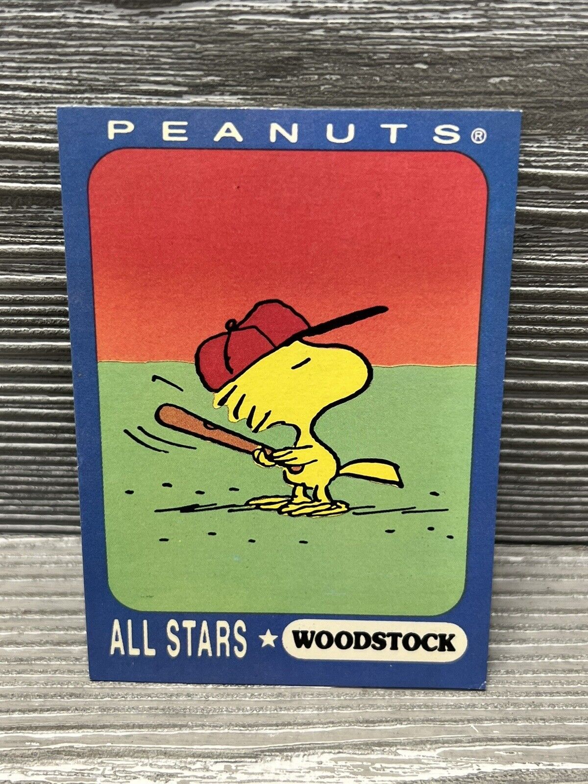 Vintage Ziploc Peanuts All Stars Woodstock Trading Card 1991