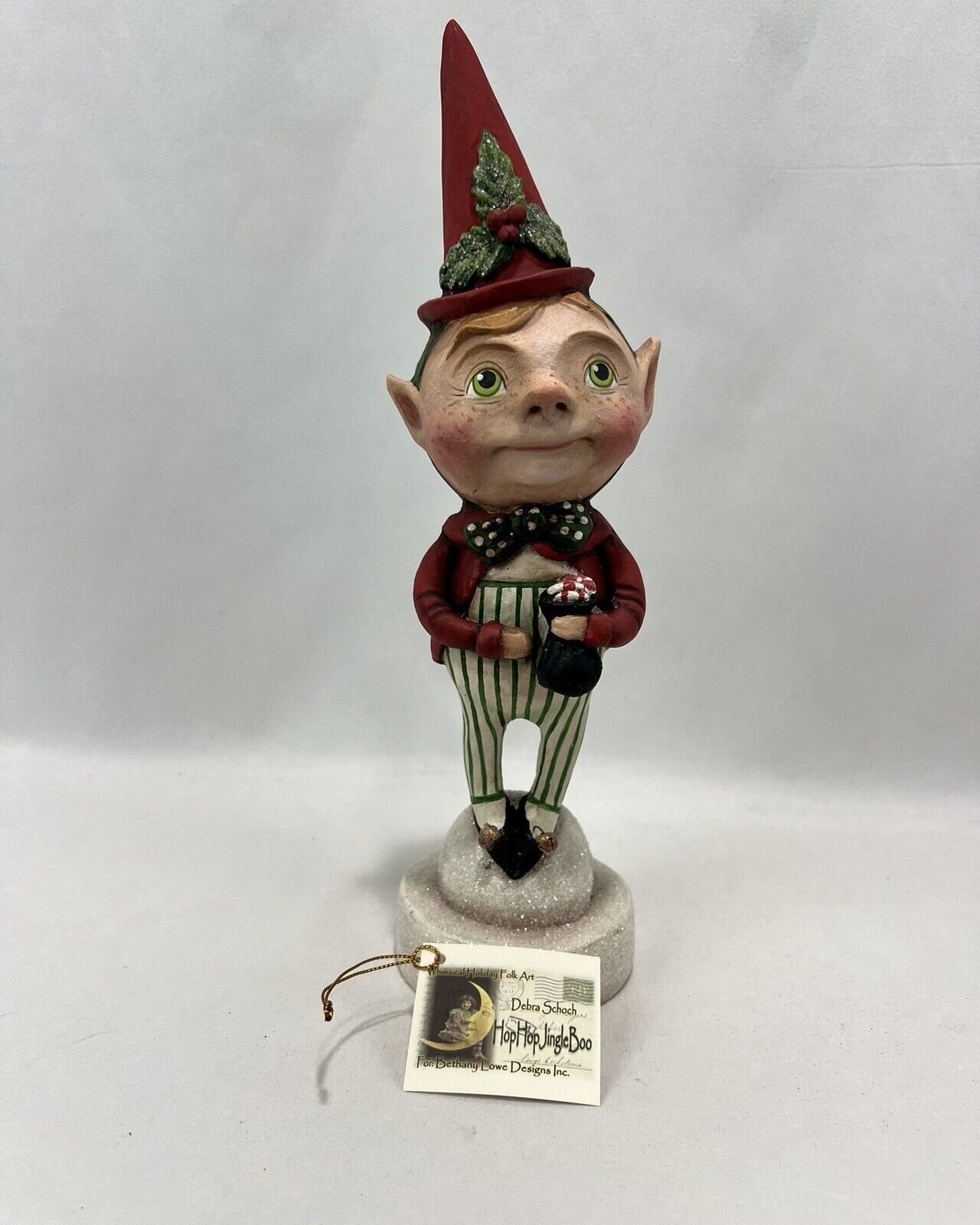 Christmas Elf Figurine by Debra Schoch for Bethany Lowe Hop Hop Jingle Boo Pixie