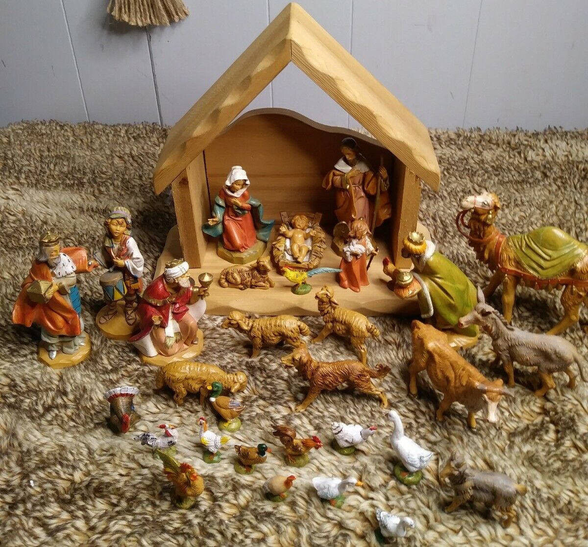 Vtg 1991 Roman Fontanini Heirloom Simonelli Italy Nativity Scene Set - 33 Pieces