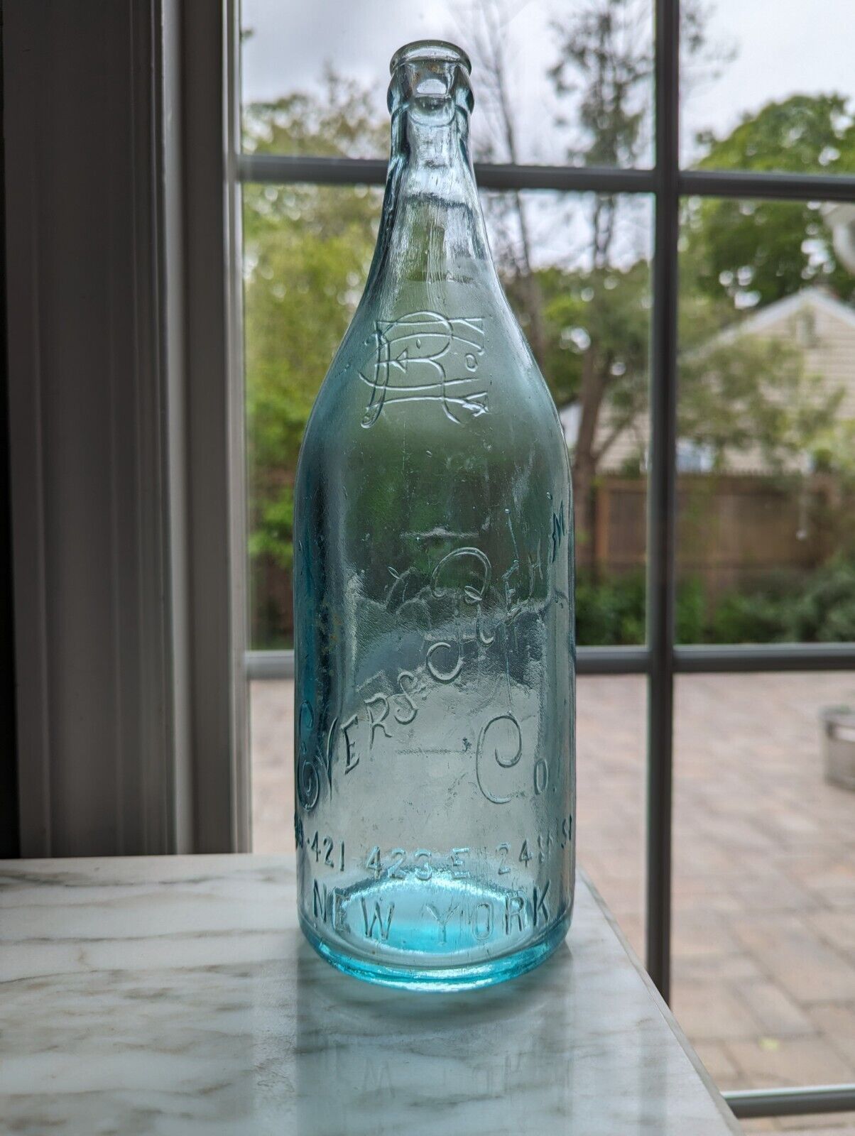 Antique Beer Soda Bottle Evers Rehm Co. New York Early 1900\'s Hand Tooled Bim