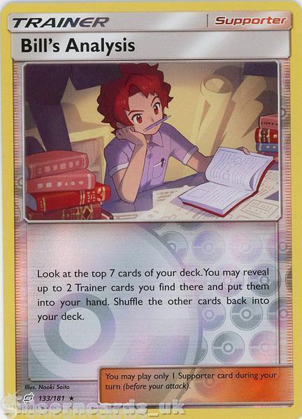 Bill\'s Analysis 133/181 Reverse Holo :: Team Up :: Mint Pokemon Card