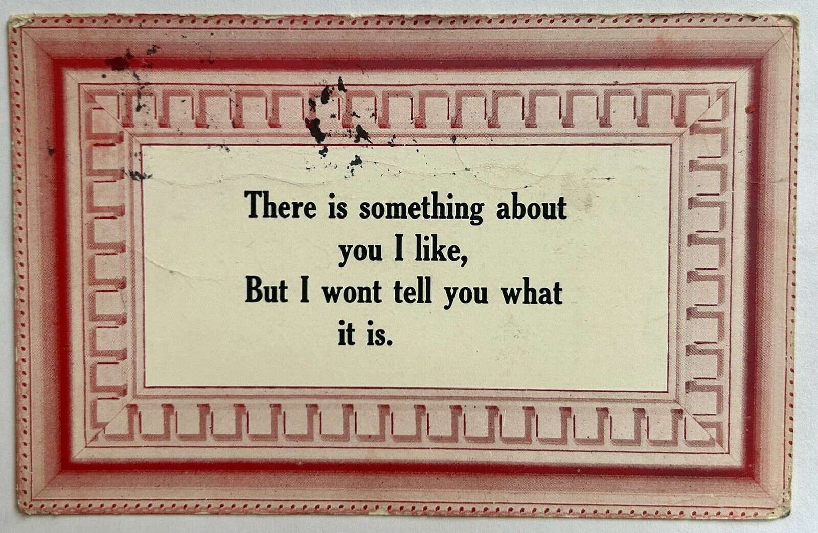 Flirting Vintage Postcard 1910. Love Friendship