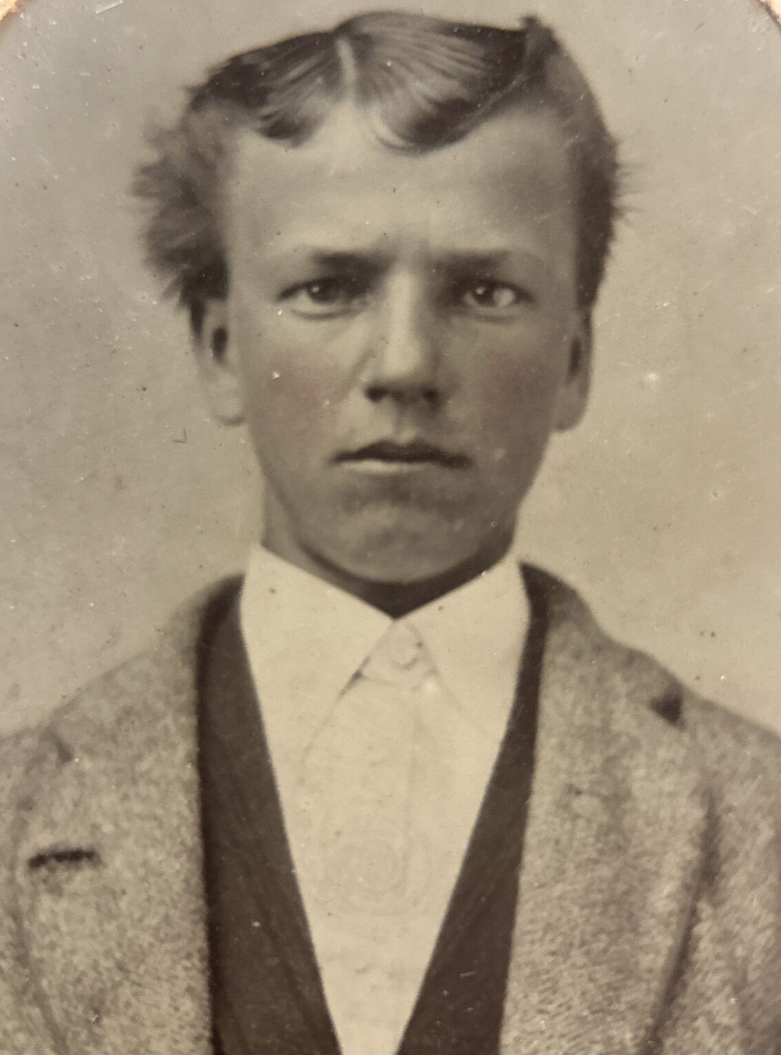 Tintype Photo of Young Man Civil War Era