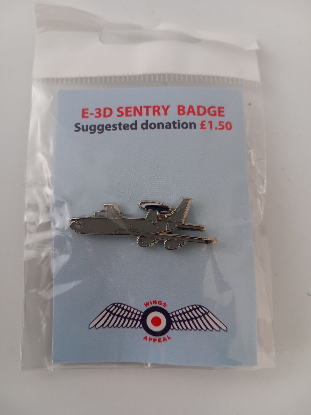 Wings Appeal RAF E-3D Sentry Badge Pin Royal Air Force Charity