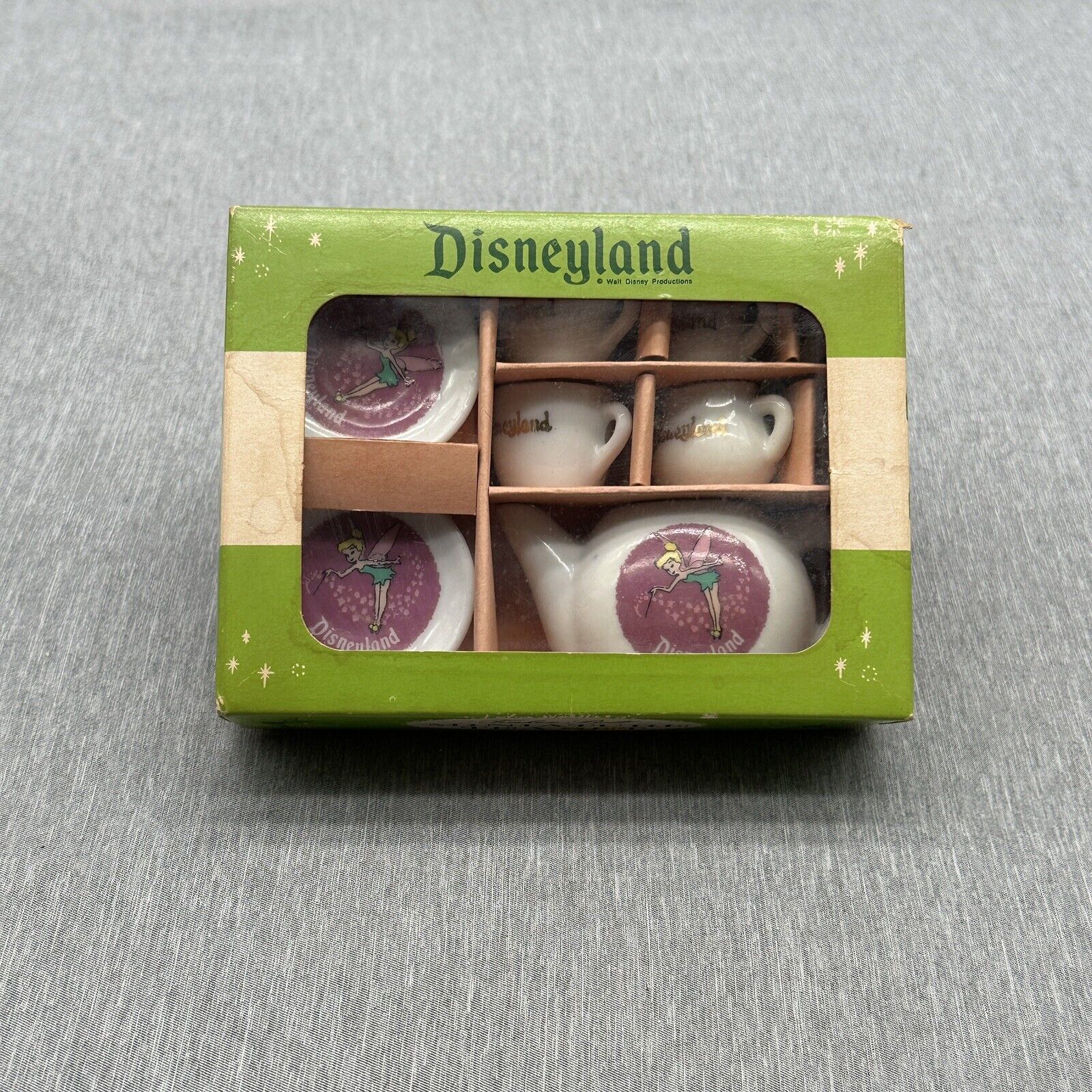 Vintage Disney Disneyland Exclusive Tinker Bell Miniature Tea Set