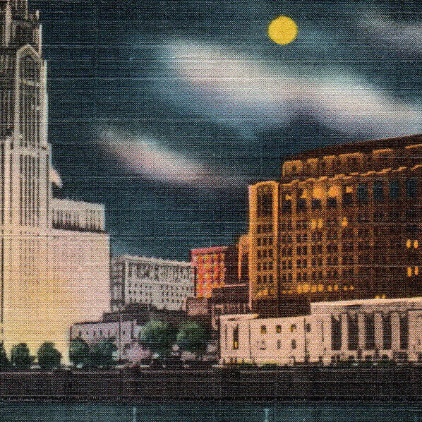 Vtg Postcard c.1939 Ohio Columbus State Office Bldg Le Veque Lincoln Tower-O73