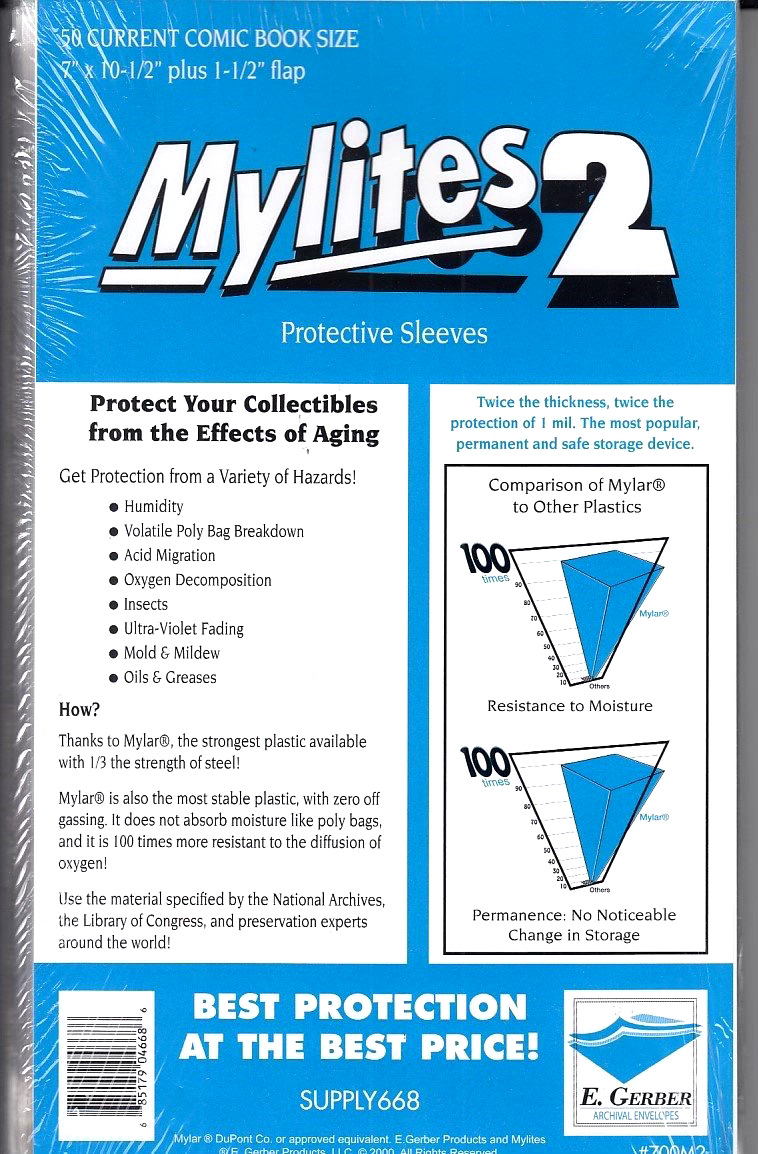 150 CURRENT E Gerber Mylites 2 Mylar Comic Bags Sleeves  50ct x 3