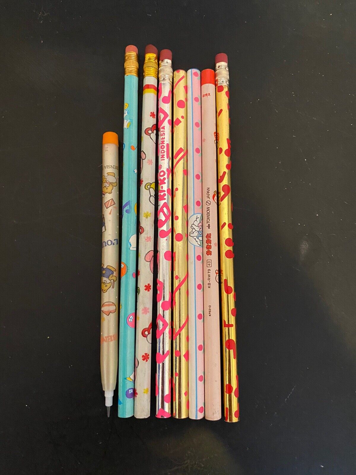 Lot Of 8 Vintage Kawaii Asian Pencils