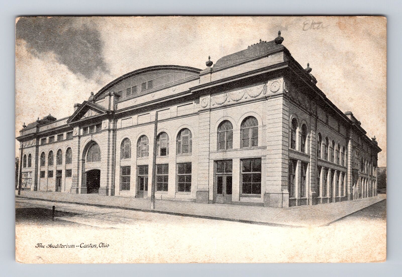 Canton OH-Ohio, the Auditorium, Antique Vintage Souvenir Postcard