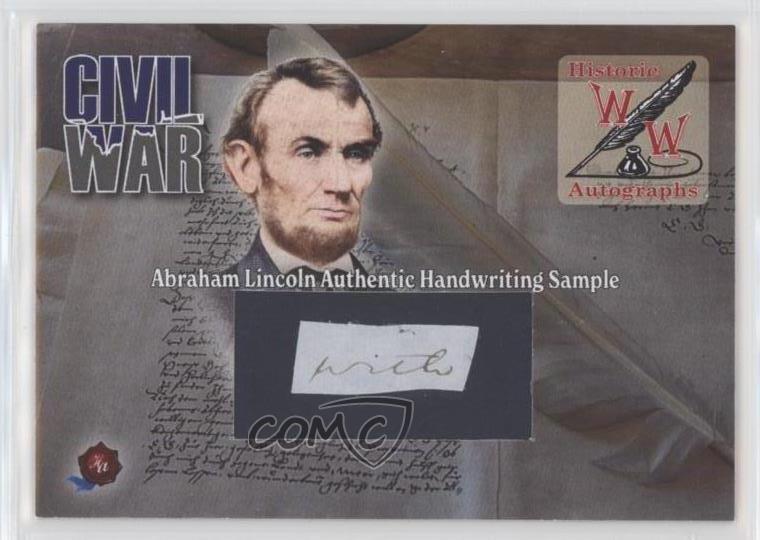 2022 Historic Auto Civil War Handwriting Sample Abraham Lincoln c7n