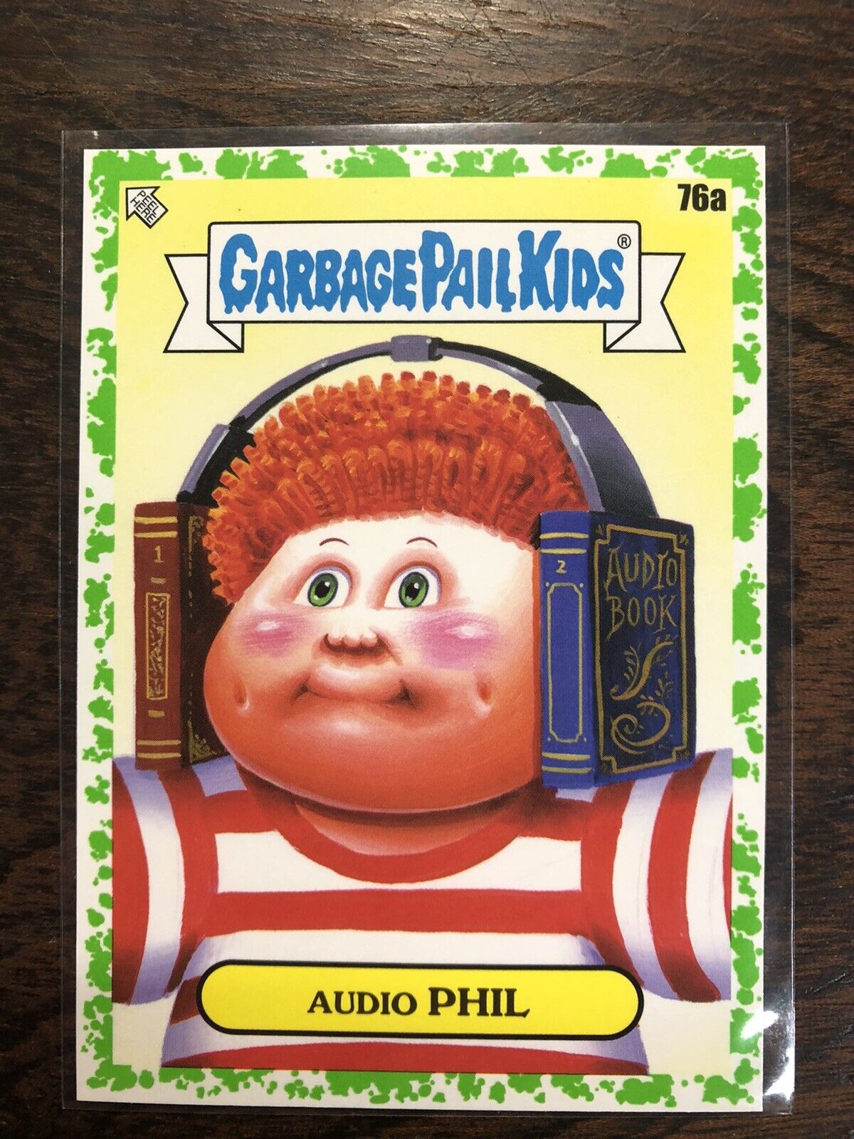 2022 Topps Garbage Pail Book Worms Booger Green #76a Audio Phil