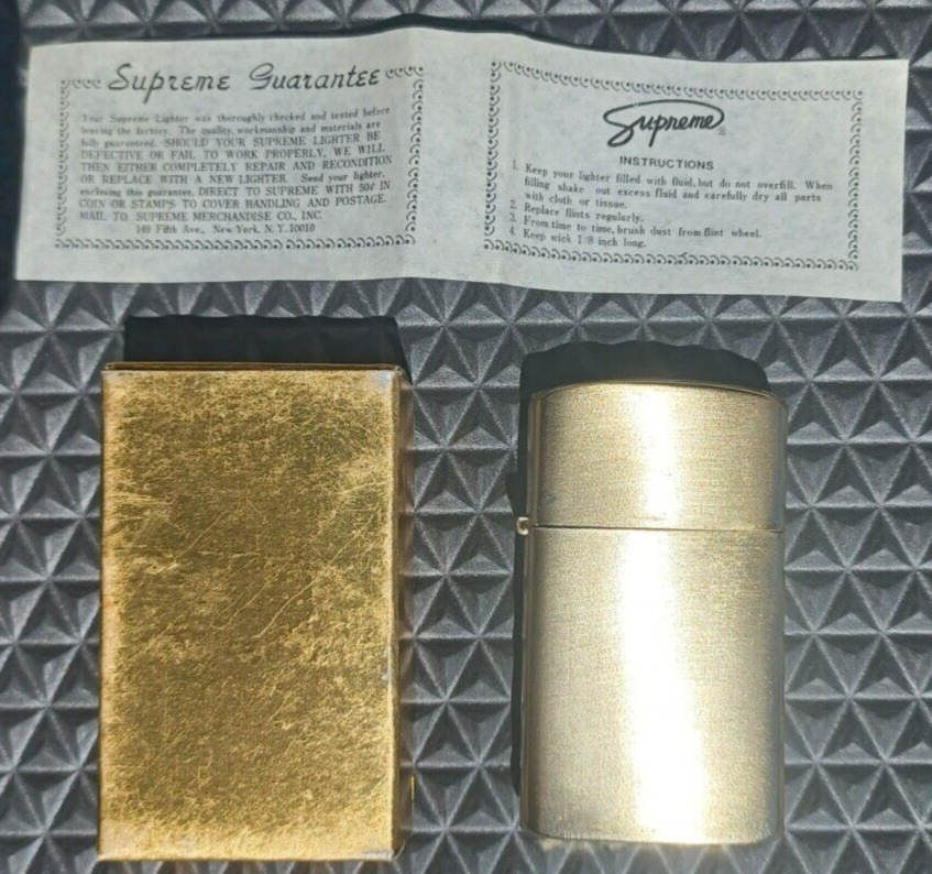 L.D.L. Japan Vintage Lighter Gold Tone Metal LOT of 2 Lighters (NEW)