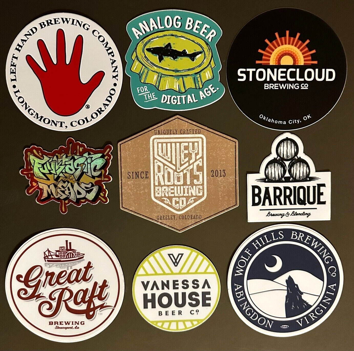 (9) NINE US Craft Beer Stickers