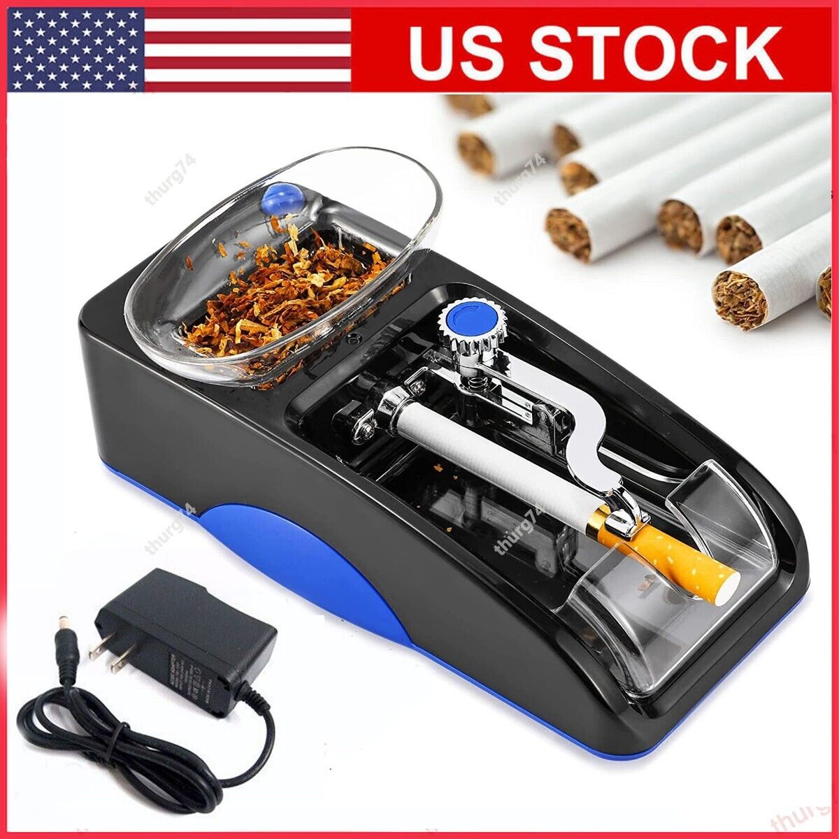 Cigarette Maker Machine Automatic Electric Rolling Roller Tobacco Injector DIY
