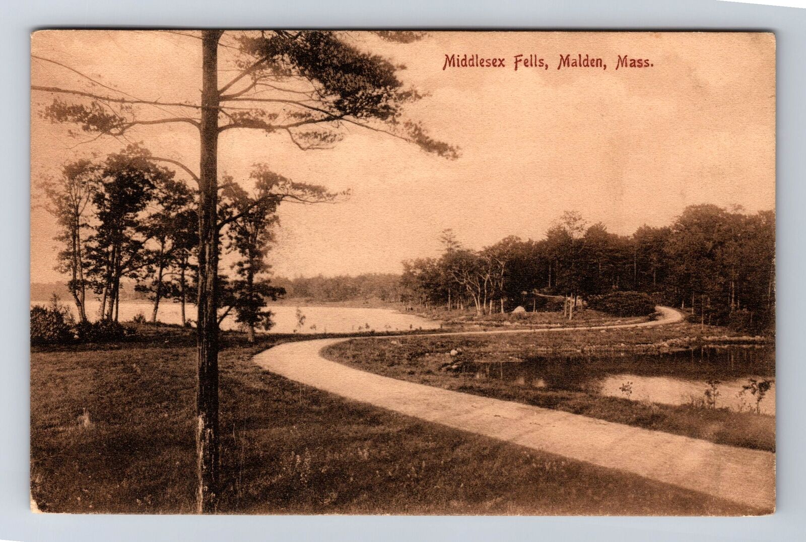Malden MA-Massachusetts, Middlesex Fells, Antique, Vintage c1912 Postcard