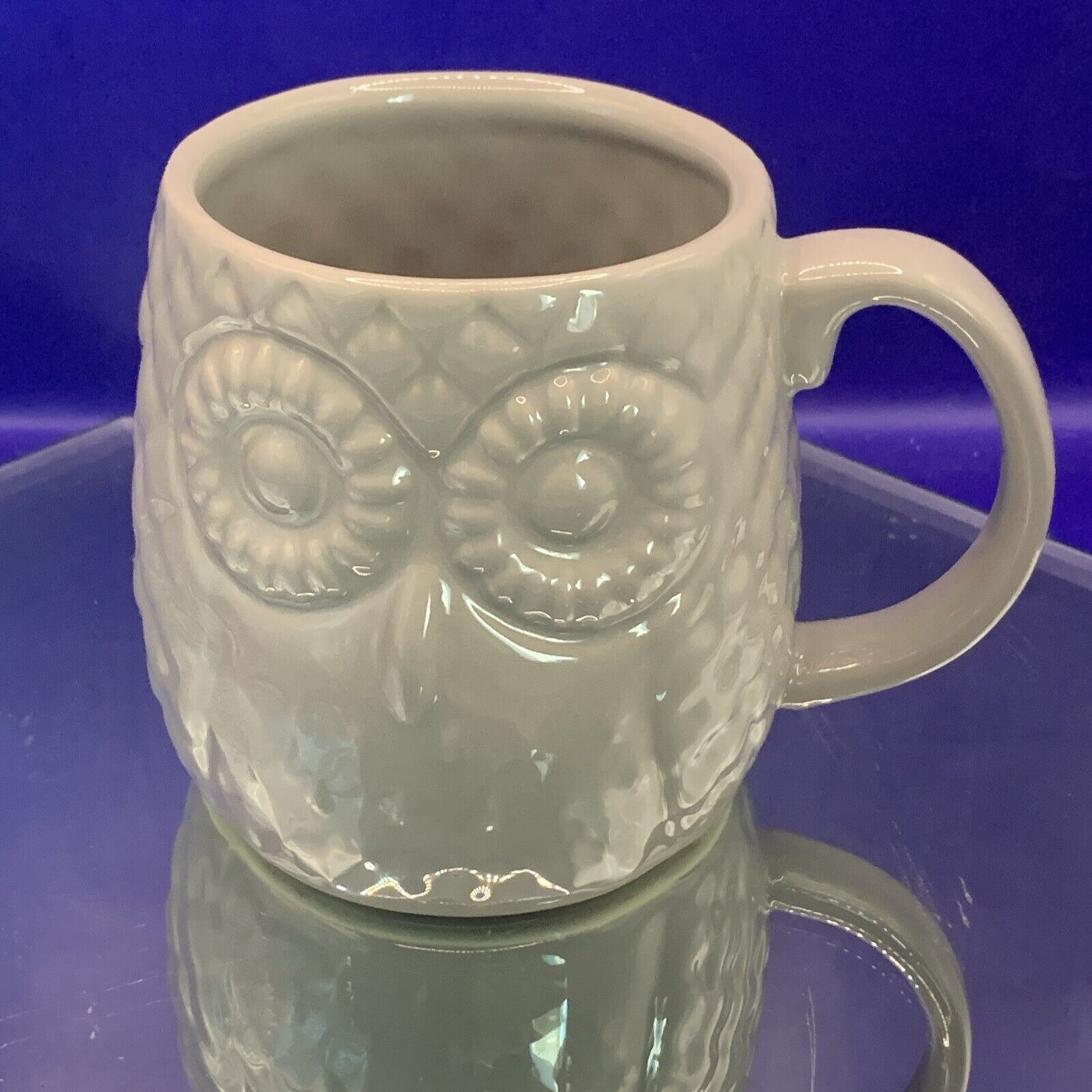 Soft Gray Owl Ceramic Coffee Mug By Great Gatherings Size Large
