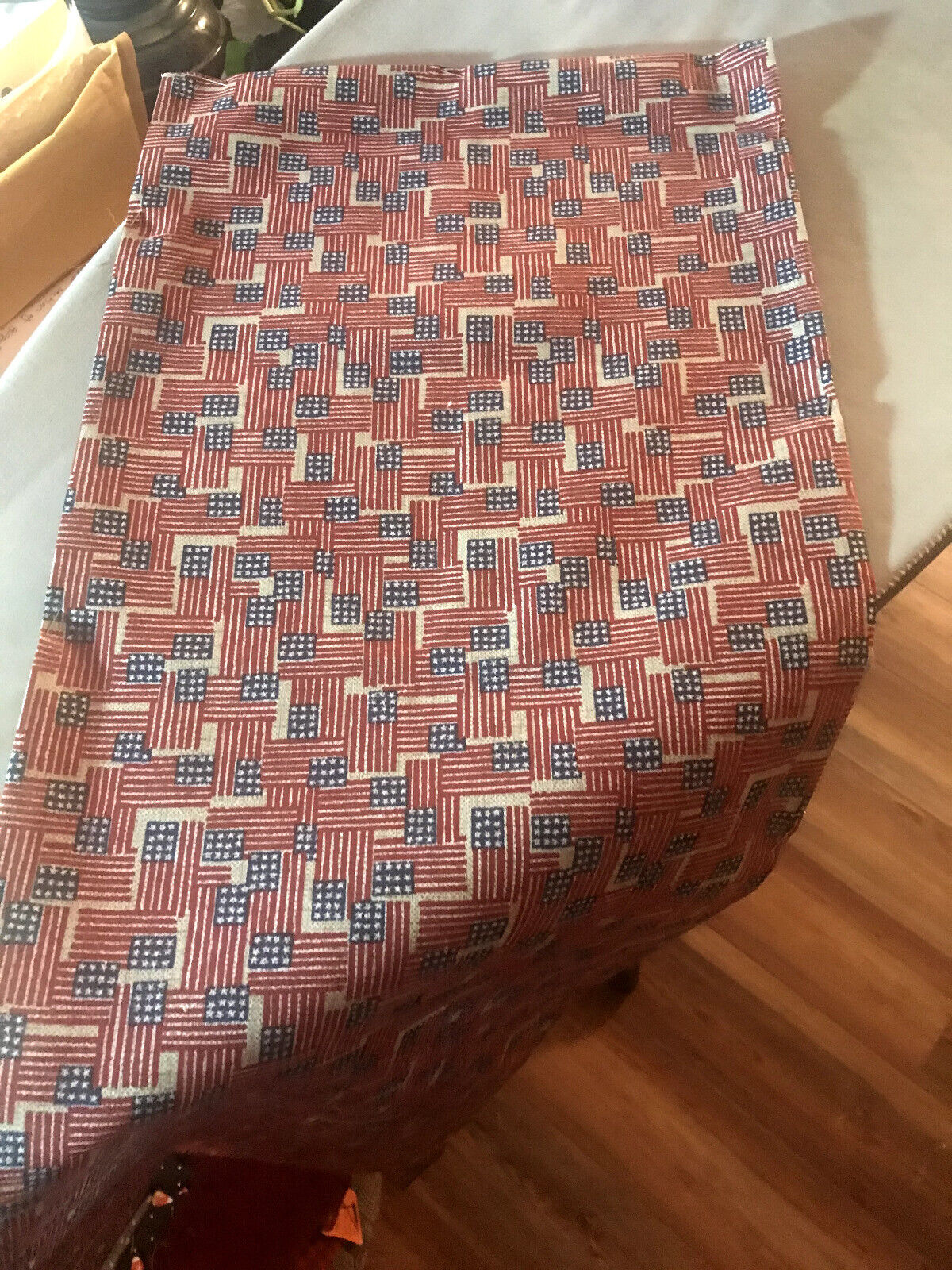 Custom-made w/ LONGABERGER OLD GLORY flag fabric table runner - diff widths