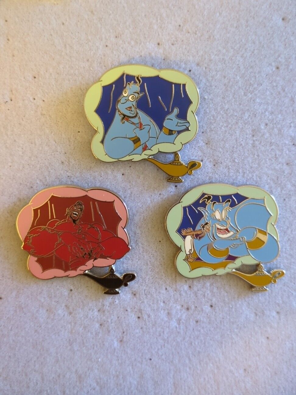 Aladdin Genie 30th Anniversary Limited Release mystery Disney Pin Lot Of 3